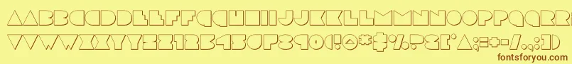 discodeckout Font – Brown Fonts on Yellow Background