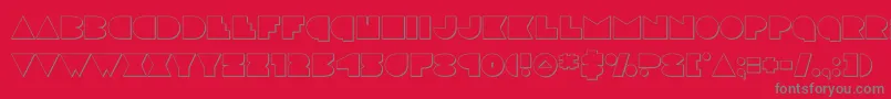 Fonte discodeckout – fontes cinzas em um fundo vermelho