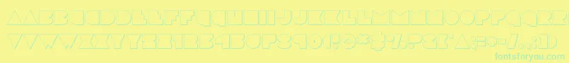 fuente discodeckout – Fuentes Verdes Sobre Fondo Amarillo