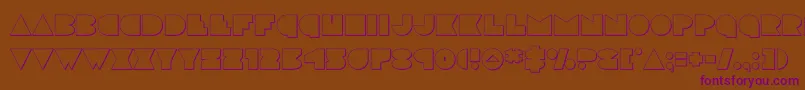 Police discodeckout – polices violettes sur fond brun