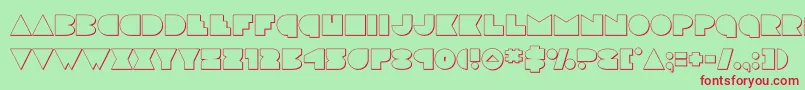 discodeckout Font – Red Fonts on Green Background