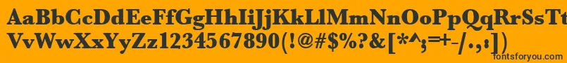 Urwbaskertultbolnar Font – Black Fonts on Orange Background