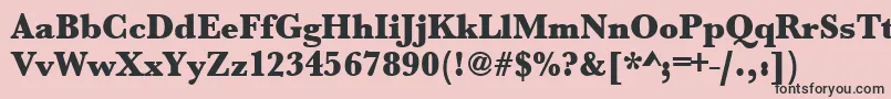 Urwbaskertultbolnar Font – Black Fonts on Pink Background