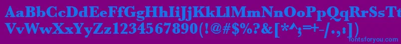 Urwbaskertultbolnar Font – Blue Fonts on Purple Background