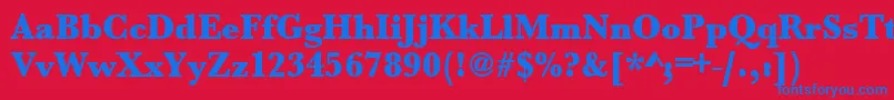 Urwbaskertultbolnar Font – Blue Fonts on Red Background