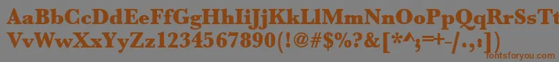 Urwbaskertultbolnar Font – Brown Fonts on Gray Background