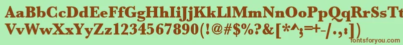 Шрифт Urwbaskertultbolnar – коричневые шрифты на зелёном фоне