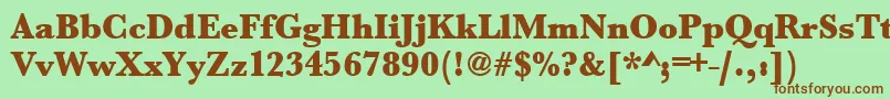 Urwbaskertultbolnar Font – Brown Fonts on Green Background