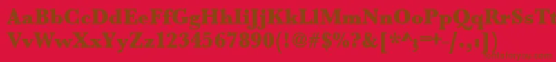 Urwbaskertultbolnar Font – Brown Fonts on Red Background