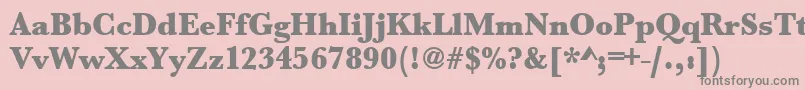 Urwbaskertultbolnar Font – Gray Fonts on Pink Background