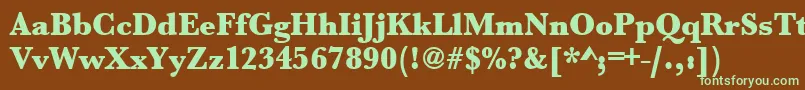 Urwbaskertultbolnar Font – Green Fonts on Brown Background