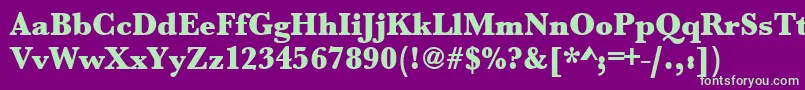 Urwbaskertultbolnar Font – Green Fonts on Purple Background