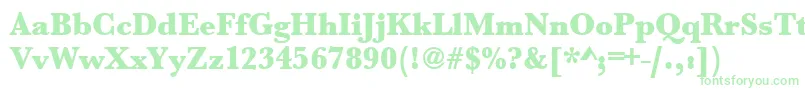 Urwbaskertultbolnar Font – Green Fonts on White Background