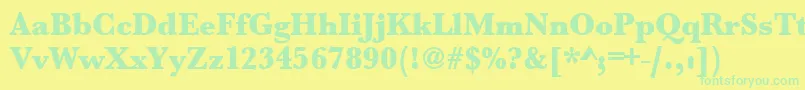 More about Urwbaskertultbolnar Font Urwbaskertultbolnar Font – Green Fonts on Yellow Background