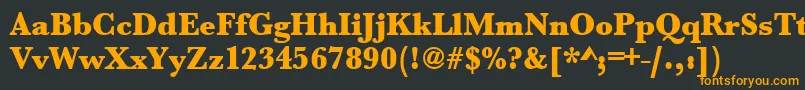 Urwbaskertultbolnar Font – Orange Fonts on Black Background