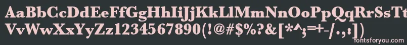 Urwbaskertultbolnar Font – Pink Fonts on Black Background