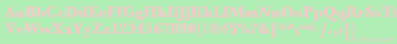 Urwbaskertultbolnar Font – Pink Fonts on Green Background