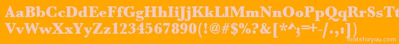 Urwbaskertultbolnar Font – Pink Fonts on Orange Background