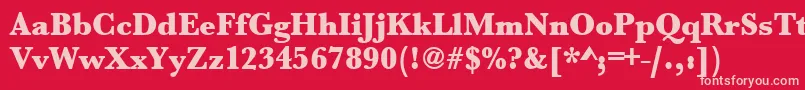 Urwbaskertultbolnar Font – Pink Fonts on Red Background