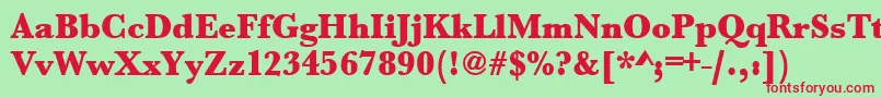 Urwbaskertultbolnar Font – Red Fonts on Green Background