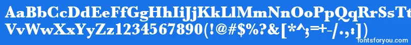 Urwbaskertultbolnar Font – White Fonts on Blue Background