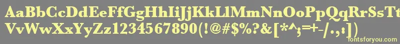 Urwbaskertultbolnar Font – Yellow Fonts on Gray Background