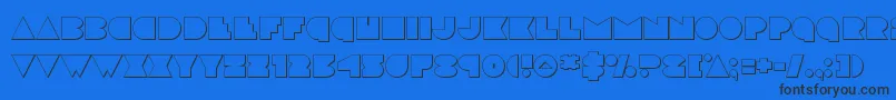 discodeckout Font – Black Fonts on Blue Background