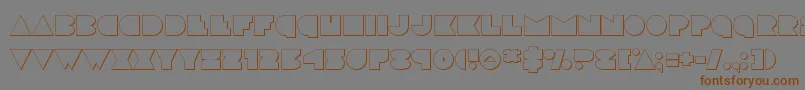 Weitere Informationen zur discodeckout-Schriftart discodeckout-Schriftart – Braune Schriften auf grauem Hintergrund