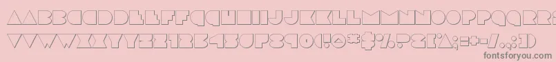 discodeckout Font – Gray Fonts on Pink Background