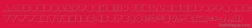 discodeckout-Schriftart – Graue Schriften auf rotem Hintergrund