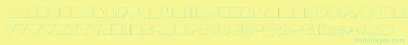 Police discodeckout – polices vertes sur fond jaune