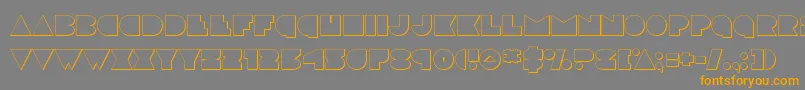 discodeckout Font – Orange Fonts on Gray Background