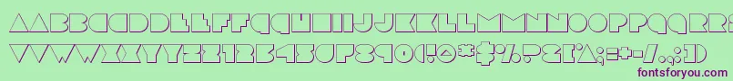 discodeckout Font – Purple Fonts on Green Background