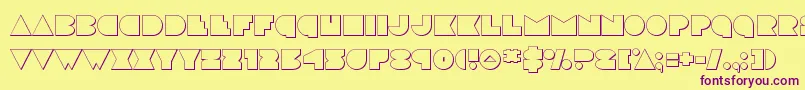 discodeckout Font – Purple Fonts on Yellow Background