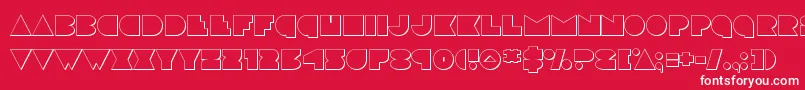 フォントdiscodeckout – 赤い背景に白い文字