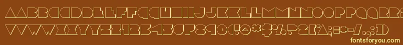 discodeckout Font – Yellow Fonts on Brown Background
