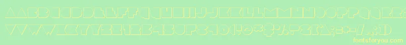 Шрифт discodeckout – жёлтые шрифты на зелёном фоне