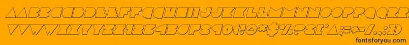 discodeckoutital Font – Black Fonts on Orange Background