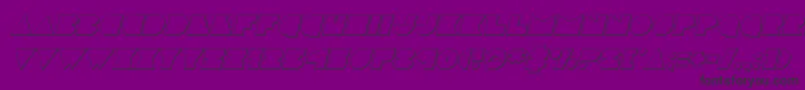 discodeckoutital Font – Black Fonts on Purple Background