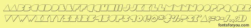 discodeckoutital Font – Black Fonts on Yellow Background