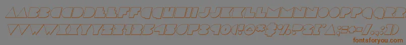 discodeckoutital Font – Brown Fonts on Gray Background