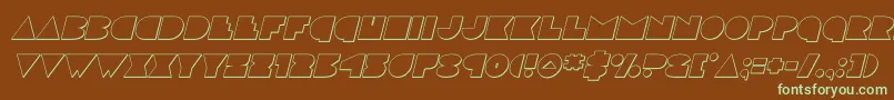 discodeckoutital Font – Green Fonts on Brown Background