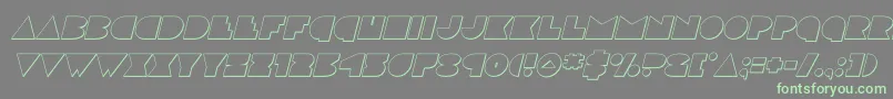 discodeckoutital Font – Green Fonts on Gray Background