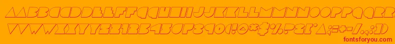 discodeckoutital Font – Red Fonts on Orange Background