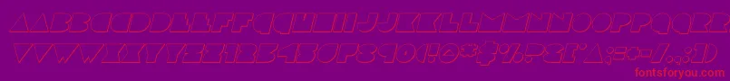 discodeckoutital Font – Red Fonts on Purple Background