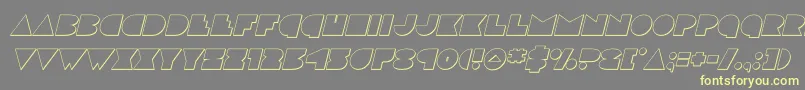 discodeckoutital Font – Yellow Fonts on Gray Background