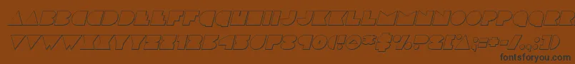 discodeckoutital Font – Black Fonts on Brown Background