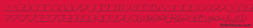 discodeckoutital Font – Black Fonts on Red Background