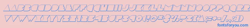 discodeckoutital Font – Blue Fonts on Pink Background