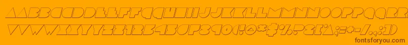 discodeckoutital Font – Brown Fonts on Orange Background